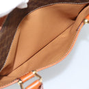 CELINE Macadam Canvas Hand Bag PVC Leather Brown Gold Auth 185260A-22