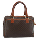 CELINE Macadam Canvas Hand Bag PVC Leather Brown Gold Auth 185260A-2