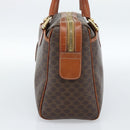 CELINE Macadam Canvas Hand Bag PVC Leather Brown Gold Auth 185260A-4