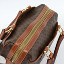 CELINE Macadam Canvas Hand Bag PVC Leather Brown Gold Auth 185260A-6
