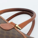 CELINE Macadam Canvas Hand Bag PVC Leather Brown Gold Auth 185260A-8