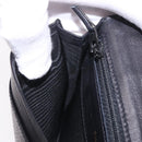 CHANEL COCO Mark Pouch Caviar Skin Black Gold CC Auth 185262V-20