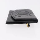 CHANEL COCO Mark Pouch Caviar Skin Black Gold CC Auth 185262V-3