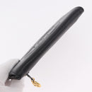 CHANEL COCO Mark Pouch Caviar Skin Black Gold CC Auth 185262V-5
