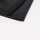 CHANEL COCO Mark Pouch Caviar Skin Black Gold CC Auth 185262V-7