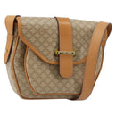 CELINE Macadam Canvas Shoulder Bag PVC Beige Gold Auth 185263-1