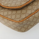 CELINE Macadam Canvas Shoulder Bag PVC Beige Gold Auth 185263-11