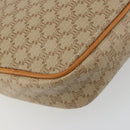 CELINE Macadam Canvas Shoulder Bag PVC Beige Gold Auth 185263-13