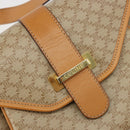 CELINE Macadam Canvas Shoulder Bag PVC Beige Gold Auth 185263-14