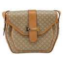 CELINE Macadam Canvas Shoulder Bag PVC Beige Gold Auth 185263-2