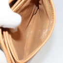 CELINE Macadam Canvas Shoulder Bag PVC Beige Gold Auth 185263-21