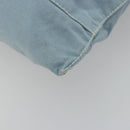 PRADA Sports Line Tote Bag Canvas Light Blue Silver Auth 185264-11