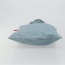 PRADA Sports Line Tote Bag Canvas Light Blue Silver Auth 185264-9