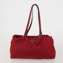 PRADA Hand Bag Nylon 3 Set Red Black Khaki Auth 185271-9