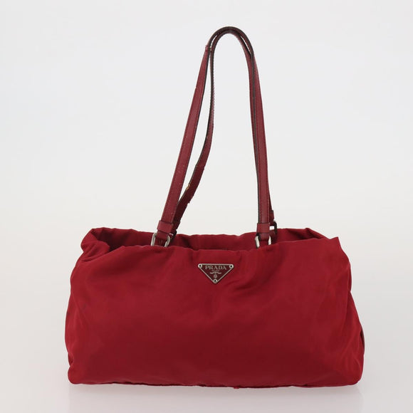 PRADA Hand Bag Nylon 3 Set Red Black Khaki Auth 185271