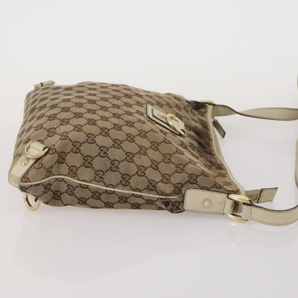 GUCCI GG Canvas GG Crystal Web Sherry Line Bag Coated Canvas 4 Set Auth 185272