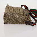GUCCI GG Canvas GG Crystal Web Sherry Line Bag Coated Canvas 4 Set Auth 185272-16