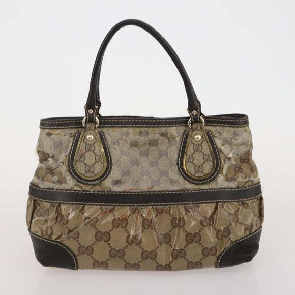 GUCCI GG Canvas GG Crystal Web Sherry Line Bag Coated Canvas 4 Set Auth 185272