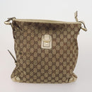 GUCCI GG Canvas GG Crystal Web Sherry Line Bag Coated Canvas 4 Set Auth 185272-8