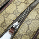GUCCI GG Supreme Sherry Line Shoulder Bag PVC 3 Set Navy Beige Auth 185273-15