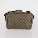 GUCCI GG Supreme Sherry Line Shoulder Bag PVC 3 Set Navy Beige Auth 185273-18