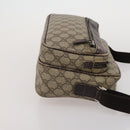 GUCCI GG Supreme Sherry Line Shoulder Bag PVC 3 Set Navy Beige Auth 185273-19