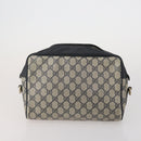 GUCCI GG Supreme Sherry Line Shoulder Bag PVC 3 Set Navy Beige Auth 185273-3