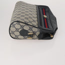 GUCCI GG Supreme Sherry Line Shoulder Bag PVC 3 Set Navy Beige Auth 185273-4