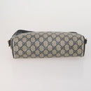 GUCCI GG Supreme Sherry Line Shoulder Bag PVC 3 Set Navy Beige Auth 185273-6