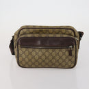 GUCCI GG Supreme Sherry Line Shoulder Bag PVC 3 Set Navy Beige Auth 185273-9
