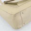 GUCCI Hand Bag Leather 2way White Silver 000 2058 0307 5 Auth 185278-17