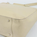 GUCCI Hand Bag Leather 2way White Silver 000 2058 0307 5 Auth 185278-18