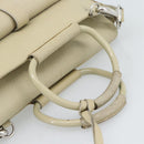 GUCCI Hand Bag Leather 2way White Silver 000 2058 0307 5 Auth 185278-6