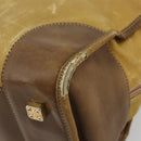 LOEWE Anagram Amazonas Handtasche Leder Beige Gold Auth 185279-9