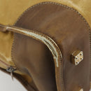 LOEWE Anagram Amazonas Handtasche Leder Beige Gold Auth 185279-14
