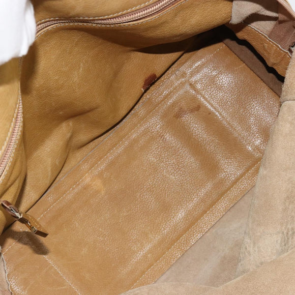 LOEWE Anagram Amazonas Handtasche Leder Beige Gold Auth 185279