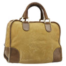 LOEWE Anagram Amazonas Handtasche Leder Beige Gold Auth 185279-1