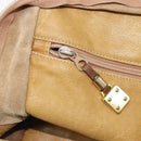 LOEWE Anagram Amazonas Handtasche Leder Beige Gold Auth 185279-21