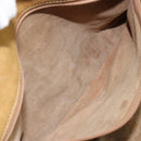 LOEWE Anagram Amazonas Handtasche Leder Beige Gold Auth 185279-12