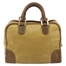 LOEWE Anagram Amazonas Handtasche Leder Beige Gold Auth 185279-2