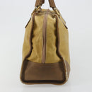 LOEWE Anagram Amazonas Handtasche Leder Beige Gold Auth 185279-3