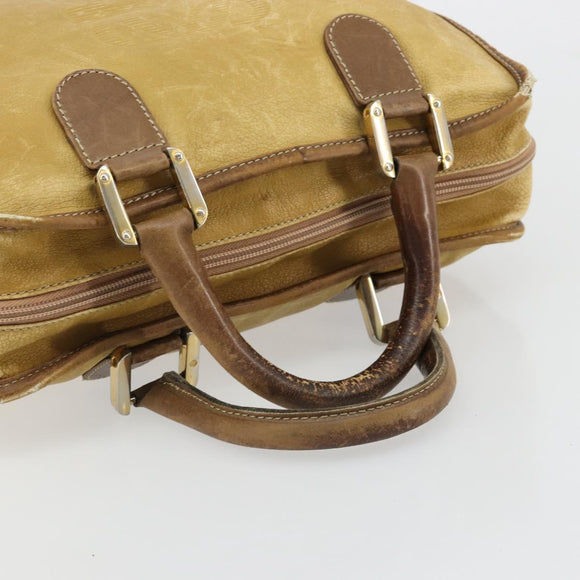 LOEWE Anagram Amazonas Handtasche Leder Beige Gold Auth 185279