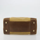 LOEWE Anagram Amazonas Handtasche Leder Beige Gold Auth 185279-5