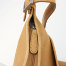 Coach Shoulder Bag Leather Brown Silver Auth 185288-10