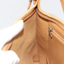 Coach Shoulder Bag Leather Brown Silver Auth 185288-19