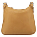 Coach Shoulder Bag Leather Brown Silver Auth 185288-13