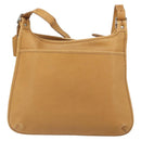 Coach Shoulder Bag Leather Brown Silver Auth 185288-2
