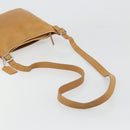 Coach Shoulder Bag Leather Brown Silver Auth 185288-7