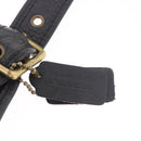 Coach Shoulder Bag Suede Black Gold Auth 185289-14