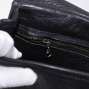 Coach Shoulder Bag Suede Black Gold Auth 185289-21